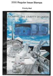 US #3411 2000 ESCAPING THE GRAVITY OF EARTH 2 $3.20 STAMPS - MINT NEVER HINGED