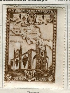 SPAIN; 1930 early Seville Expo issue fine Mint hinged pictorial 2c. value