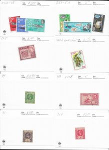 Fiji Lot of 12 Stamps MH/USED CAT VALUE $15.00