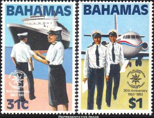 Bahamas Scott 536-537 Mint never hinged.