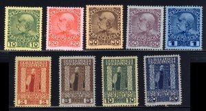 Austria Turkey 1908 #46-54 MH