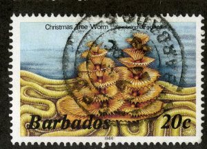 BARBADOS 645 USED SCV $2.75 BIN $1.25 MARINE LIFE