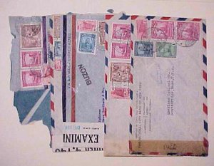 COLOMBIA  BUZON 4 SMALL COVERS 1950's TO  USA ONE FREE