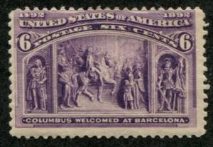 USA SC# 235 Columbus at Baracelona 6c Mint hinged