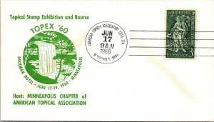 US SPECIAL EVENT CACHETED COVER TOPICAL STAMP EXHIBITION MINNEAPOLIS TOPEX '60 B