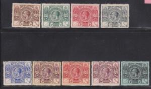 Bermuda Scott #'s 71 - 79  VF previously hinged mint  cv ...