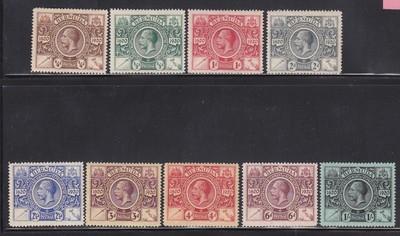 Bermuda Scott #'s 71 - 79  VF previously hinged mint  cv ...