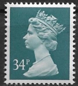 1989 Great Britain Machins #MH151 Queen Elizabeth 34p MNH