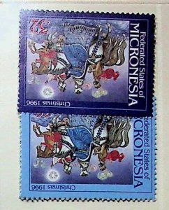 MICRONESIA Sc 251-2 NH ISSUE OF 1996 - CHRISTMAS - (JO23)