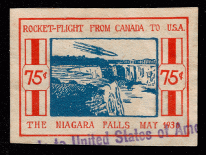 Canada 1936 Rocket Flight to USA Private issue