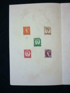 HARRISON & SONS PRESENTATION BOOKLET INCLUDING 6x WILDINGS OVERPRINTED CANCELLED 