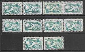 Wallis and Futuna Is. 153 x 10 MNH cpl issue vf, see desc. 2019 CV $30.00