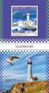 Sierra Leone - 2018 Lighthouses - Stamp Souvenir Sheet - SRL181002b 