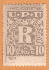COLOMBIA - ANTIOQUIA 1899 SCOTT # F4. UNUSED. # 2