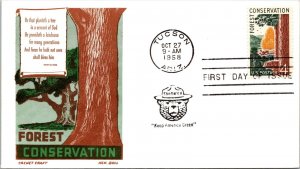 FDC 1958 SC #1122 Cachetcraft/Boll Cachet - Tucson AZ - Single - J4368