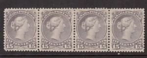Canada #29 XF Mint Gem Strip Of Four  **With Certificate** 
