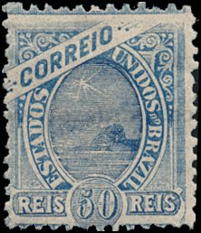 BRAZIL SC# 115 50r gray ultramarine Sugarloaf Mountain UNUSED HINGED VF EFO-LMIV