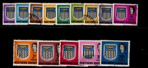 NORTHERN RHODESIA QEII SG75-88, complete set, FINE USED. Cat £85.