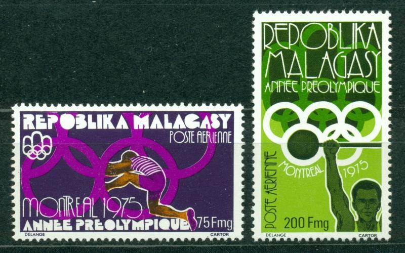 Malagasy Republic Scott #C149-C150 MNH Olympics 1976 Montreal CV$4+