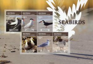 Mayreau Gren St Vincent Birds Stamps 2015 MNH Seabirds Gulls Seagulls 6v M/S II