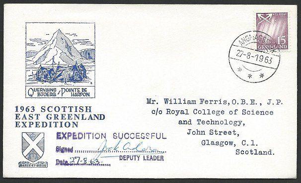 GREENLAND 1963 Scottish Expeditiion signed cover...........................48551