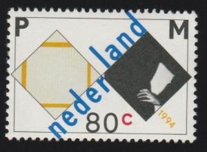 851 Rhomboid with yellow lines MNH