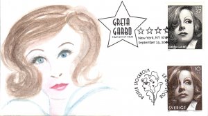 #3943 Greta Garbo Joint Powell FDC