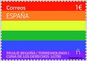 Spain 2020 MNH Stamp Gay Pride LGTB Rights Flag