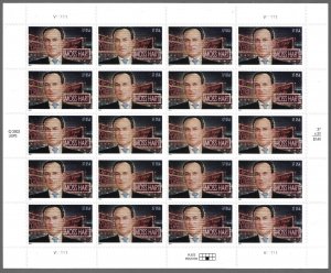 US 3882, MNH Pane of 20 - 37¢ stamps. Moss Hart. FREE SHIPPING!!