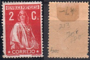 PORTUGAL STAMPS. 1912. Sc.#213. MH