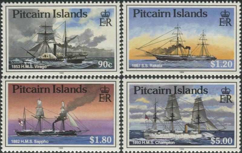 Pitcairn Islands 1988 SG323-326 Ships MNH