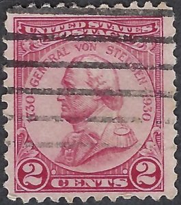 United States #689 2¢ General Von Steuben (1930). Carmine. Used.