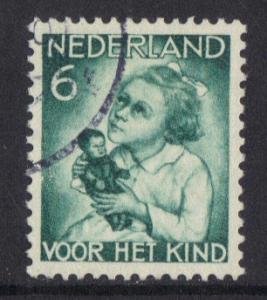 Netherlands  #B75  used  1934 child welfare 6c