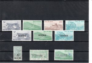 Selection of MH Isle of Man Revenue Stamps - QV thru QE2