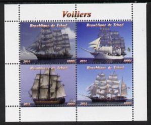 CHAD - 2014 - Sailing Ships - Perf 4v Sheet #1 - MNH - Private Issue