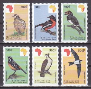 Central Africa. Scott cat. 1229-1234. Birds of Africa issue.