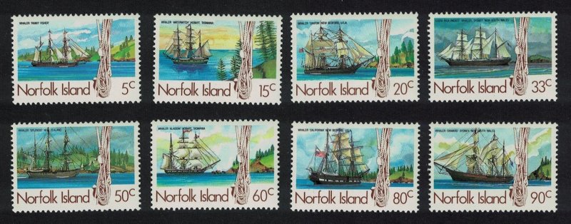 Norfolk 19th-Century Whaling Ships 8v COMPLETE 1985 MNH SC#356-363 SG#356-363