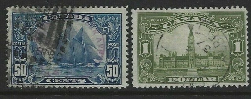 CANADA - #149-#159 - KING GEORGE V SCROLL ISSUE USED SET #158 BLUENOSE