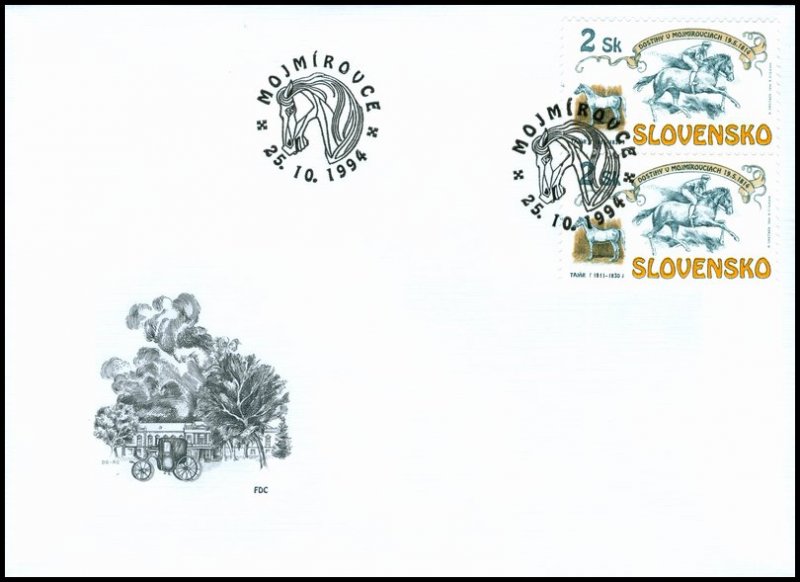 Slovakia 1994 FDC 43 The Races at Mojmírovce