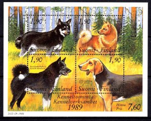 Finland 1989 Dogs - Kennel Club Mint MNH Miniature Sheet SC 794