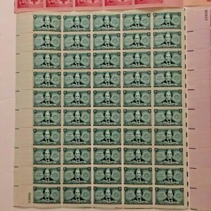 US,963,964,967,968,970,974,MNH VF,6 FULL SHEETS,1940'S COLLECTION,MINT NH ,VF