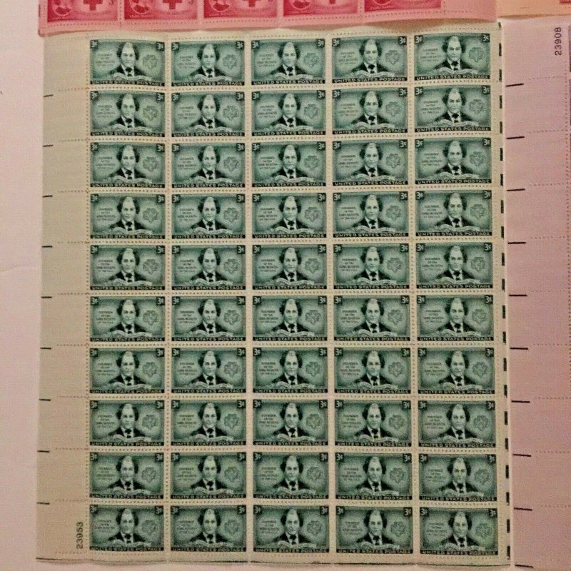 US,963,964,967,968,970,974,MNH VF,6 FULL SHEETS,1940'S COLLECTION,MINT NH ,VF