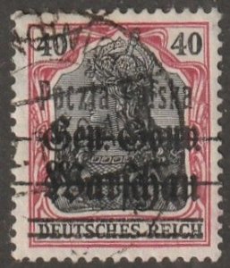 Poland, stamp, scott#25,  used, hinged,  40