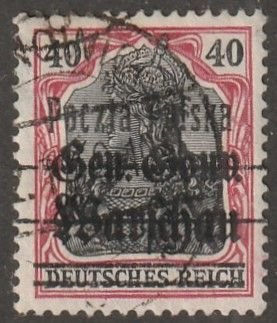 Poland, stamp, scott#25,  used, hinged,  40