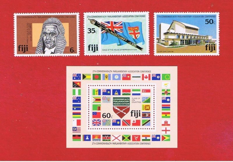 Fiji #450-453   MNH OG   Commonwealth  Parliamentary  w/SS Free S/H