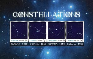 Guyana - 2013 - Constellations - Sheet Of 4 - MNH