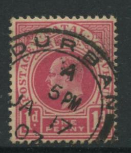 Natal -Scott 82 - KEVII Definitive -1902 -Used - Single 1p  Stamp