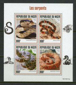 NIGER 2019 SNAKES SHEET  MINT NEVER HINGED