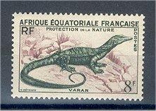 FRENCH EQ. AFRICA WARAN, MNH STAMP 1955	