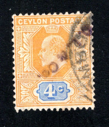 Ceylon #168,  VF, Used,    CV $5.50 ......  1290133